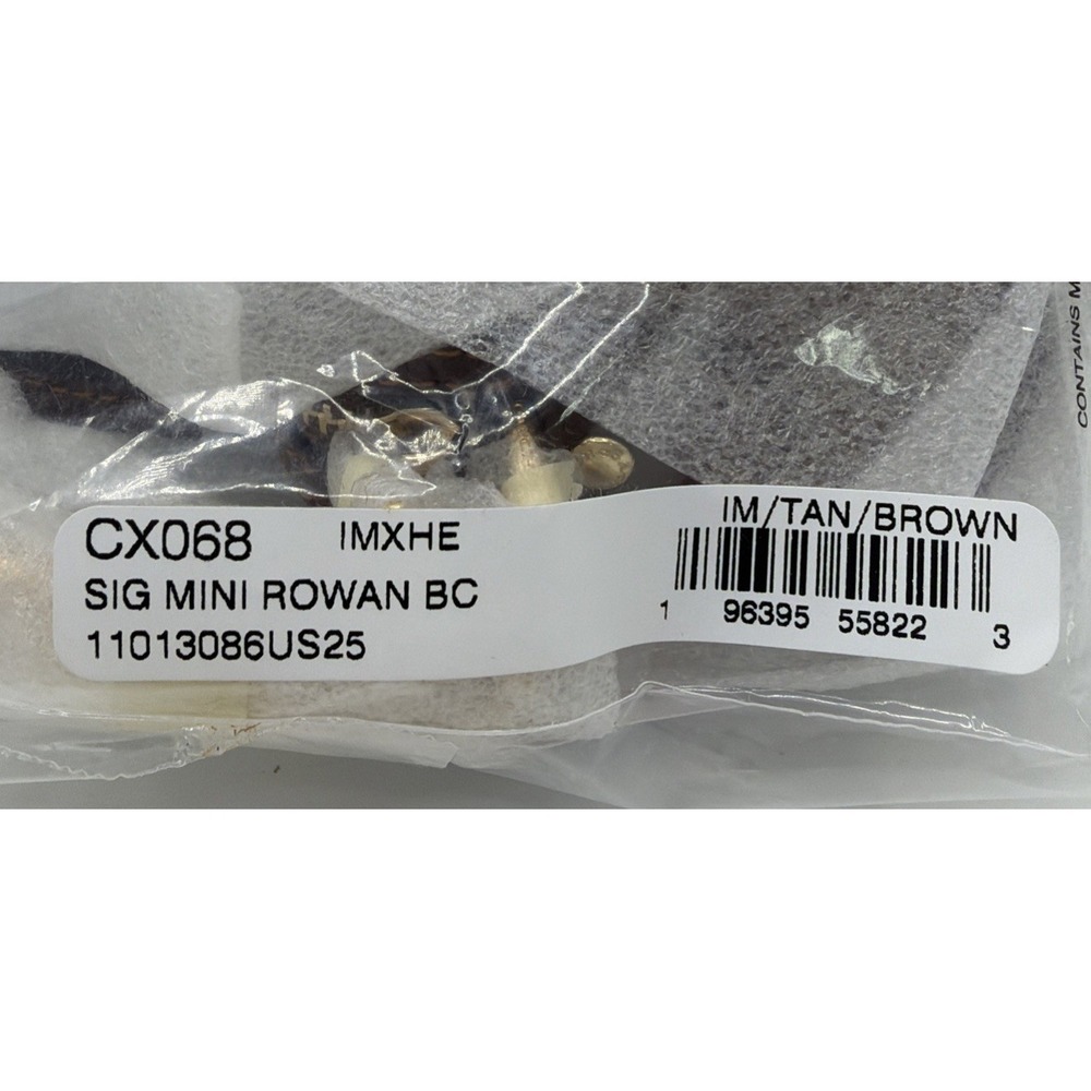 Coach Signature Mini Rowan Bag Charm Brown and Tan w/Gold Accents Factory Sealed - Picture 3 of 5